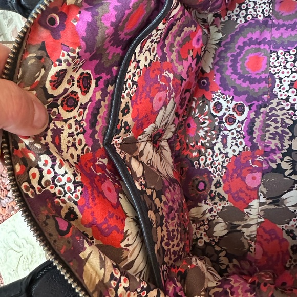 Vera Bradley Leather Marlo Satchel in Black - Picture 10 of 11